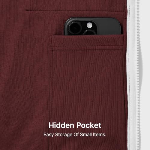 Image of Ohoo Mens Slim Fit Sleeveless Lightweight Zip Up Hooded Sweatshirt Vest Hoodie