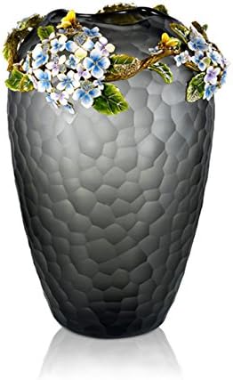 RORO Wedding Gift, Enameled and Jeweled Bohemia Crystal Spring Blessing Butterfly Vase (large), Swarovski Decoration, Luxury Home Accessories