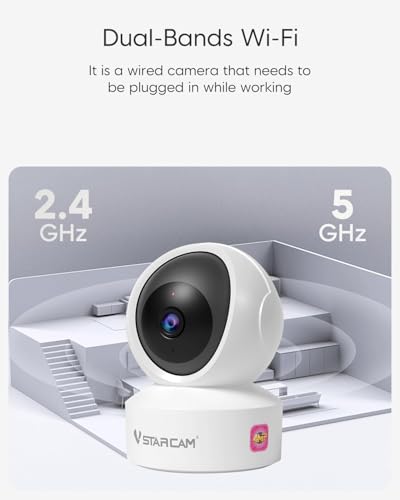 Image of VSTARCAM 5G Security Camera Indoor, 4MP 2.5K Pet Camera with Speaker for Dog /Cat, Baby Monitor with Phone App, Dual-Band WiFi, Auto Tracking,20260605