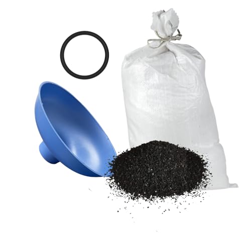IPW Industries Inc. - Activated Carbon Coconut Shell for Pelican PC600-R and Whole House Water Filter, Granular Carbon Media with Funnel, 15 lbs
