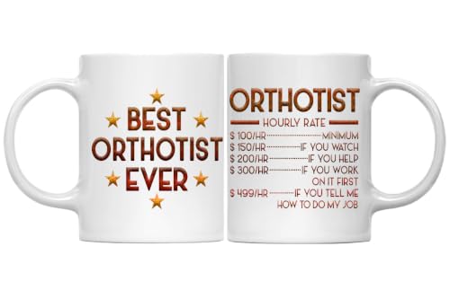 MONIZILUCKY Orthotist Mug, Hourly Rate Orthotist Gifts for Coworkers
