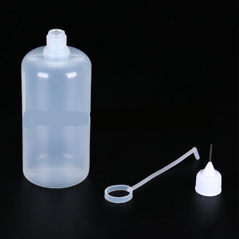 Flacon sauce Bouteille de colle à presser pointe d'aiguille, bouteille distribution en plastique PE, récipient d'huile peinture, 5ml 10ml 30ml 50ml 100ml(100 Pieces,10ml)