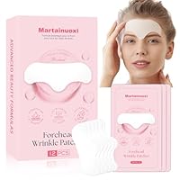 MARTAINUOXI Forehead Wrinkle Patchs with Hydrolyzed Collagen | Anti-Aging Face Tape for Sleeping | Invisible Silicone Patches for Forehead, Eyes, Neck & Mouth 12 PCS