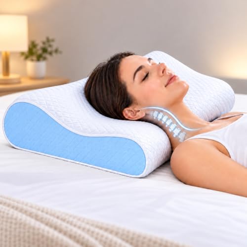 DIVINNEST Cervical Pillow for Neck Pain, Memory Foam, Orthopedic Neck - Image 2