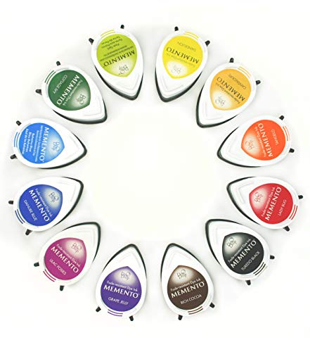 Tsukineko Md-012-100 12-Piece Assortment Memento Dew Drops Fade-Resistant, Gum Drops #TOP5