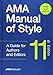 AMA Manual of Style: A Guide for Authors and Editors - Hardcover/Online Bundle Package