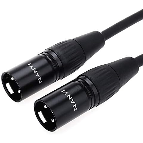 NANYI Microphone Cable XLR to XLR Patch Cables, 3-Pin XLR Male to Male mic Cable DMX Cable Patch Cords with Oxygen-Free Copper, 10Feet Cover