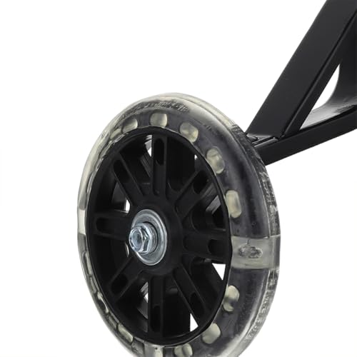 NOLITOY 2 pares de ruedas de entrenamiento auxiliares para bicicleta de 16 pulgadas negro con estabilizadores y soporte de seguridad brillante para niños miniatura 3