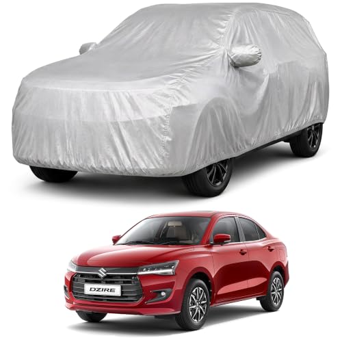 Image of Autofact Car Body Cover Compatible with Swift Dzire 2025-2026 | Custom Fit Car Cover | 100% Water-Resistant| Triple-Stitched Lightweight Fabric | Dustproof | Indoor & Outdoor Use | Elastic Bottom
