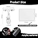 20 Pieces Sign Clips for Display Rotating Price Tag Clip Sign Holder for Handrails or Tubes with 20 Pieces Hard Card Sleeves PVC Card Protector for Shelves Store