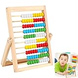 Abacus for Kids, Counting Toys, Wooden Abacus with Multi-Color Beads, Early Educational Toys Counters for Maths, Toddler Learning Arithmetic Calculating Toys - Image 1