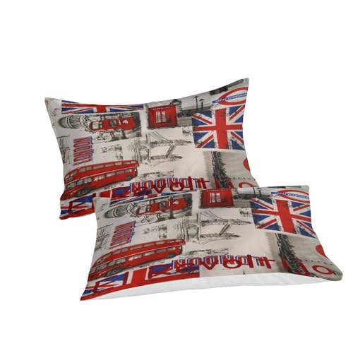 Housse de couette cabines téléphoniques 3D en microfibre douce avec fermeture éclair solide