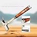 Single Angle Hammer Shockproof Square Head Hammer 45# Tool Steel Cowhide Cover Handle Strong Magnetic Sweat Absorbing Hammer