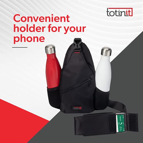 Trifecta Crossbody Sling Bag - Double Water Bottle Holder Hiking Backpack, RFID Shield Travel Bag and Passport Holder2