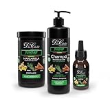 Pack Bombar Crecimiento del Cabello y Prevención de Caída Don Cabello, Champu bombar -1000 ml, Sin Parabenos, Mascarilla bombar -1000 ml y bombar Locion -125 ml,Sin GMO, Silicona