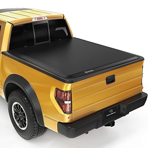 YITAMOTOR Soft Quad Fold Truck Bed Tonneau Cover Compatible with 1999-2016 Ford F-250 F-350 F-450 F250 F350 F450 Super Duty, Styleside 6.75 ft Bed