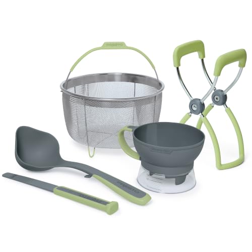 Image of Presto 09509 5 Piece Deluxe Canning Kit, Green