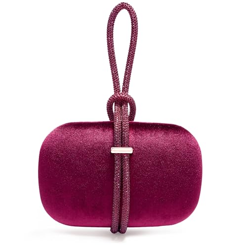 CARIEDO Women's Evening Handbag Clutch Velvet Fabric Bridal Purse for