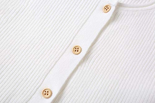 SMILING PINKER Toddler Girls Cardigan Sweater Turned UP Sleeves with Pockets4