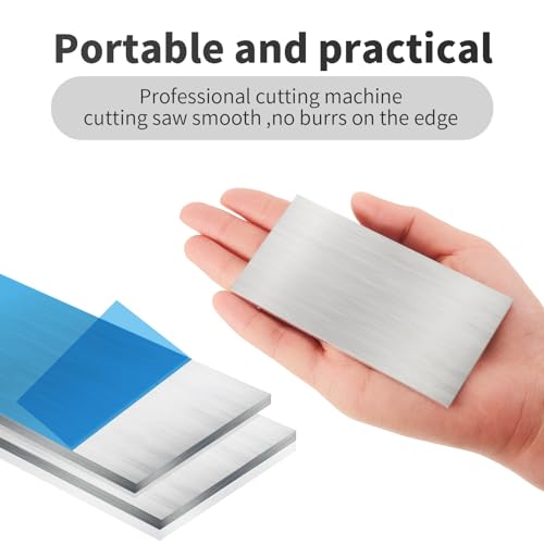 Image of Amyhill 1 Pcs Aluminum Welding Plates 2 x 4 x 1 /8 (0.13 inch) Inch Thin Tig Mig Welding Sheet Metal Practice Aluminum Heat Sink Blocks for Training DIY Metal Craft Projects Stick Mma Arc Gas Heat