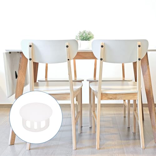 Image of uxcell 100pcs Nylon Plastic Hole Plugs, 3 /5 inch(16mm) Round Drill Screw Hole Plugs Covers Knockout Locking Plastic Plugs Insert End Caps for Kitchen Cabinet Furniture, White
