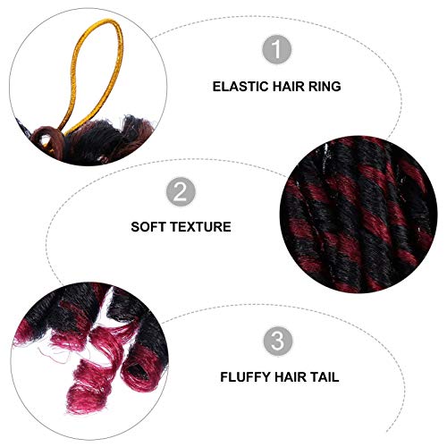 KESYOO 3 Pcs Peruca Dreadlocks Unissex SintÃ©tico Cosplay TranÃ§ado Perucas Reggae Perucas Afro-Amer