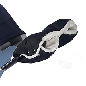 Baby Pushchair/Pram/Stroller/Buggy/Baby Carriage Fleece Hand Muff/Hand Gloves/Hand Warmer Waterproof Windproof Anti-Freeze Extra Thick Pram Accessories Baby Stroller Gloves, Black