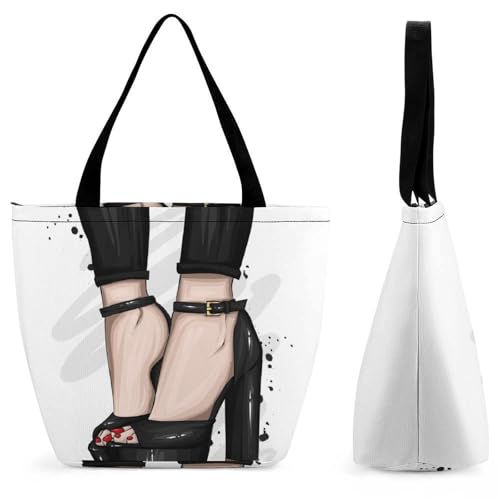 Sac de shopping pour voyage grand format noir épaule
