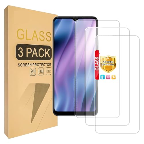 Lucyliy (3 Pack) Compatible for Tecno Spark 7/Spark 7T Screen Protector Tempered Glass,Case Friendly [9H Hardness][High definition Anti Scratch]