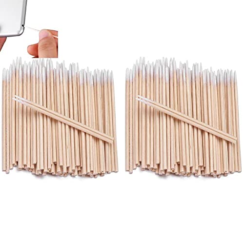 Danlai Classa di Cotone 200 Pezzi, Punta Appuntita in Cotone, Bastoncini di Cotone, Applicatore con Punta di Cotone, Applicatore Cosmetico per Il Trucco