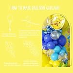 Cartoon Sponge Balloons Garland Arch Kit,Blue Yellow Balloons for Birthday Decorations,Pineapple Foil Balloon,Boys Girls Party Supplies - Image 4
