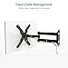 WALI TV Wall Mount Articulating LCD Monitor Full Motion 15 inch Extension Arm for Most 13-39 inch LED TV Flat Screen Mounting Holes up to 200x200mm (1339LM), Black