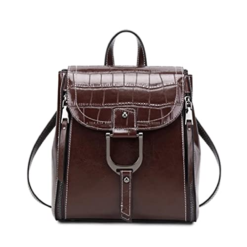 Sac à dos femme en cuir authentique mini sac léger contre le désordre