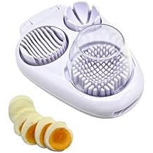 3 in 1 Boiled Egg Slicer, Three Slicing Modes, Tomato, Strawberry, Banana Kitchen Slicing Tool, Chopper, Egg Slicer Kitchen Small Tool, White