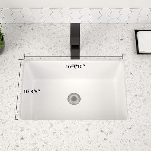 Dcolora-Undermount-Bathroom-Sink-Rectangle-16×10-White-Porcelain-Ceramic-Rectangular-Vessel-Sink-Under-Counter-Lavatory-Vanity-Bath-Sink-Bowl-Basin-With-Overflow Dcolora Undermount Bathroom Sink Rectangle 16×10 White Porcelain Ceramic Rectangular Vessel Sink Under Counter Lavatory Vanity Bath Sink Bowl Basin With Overflow