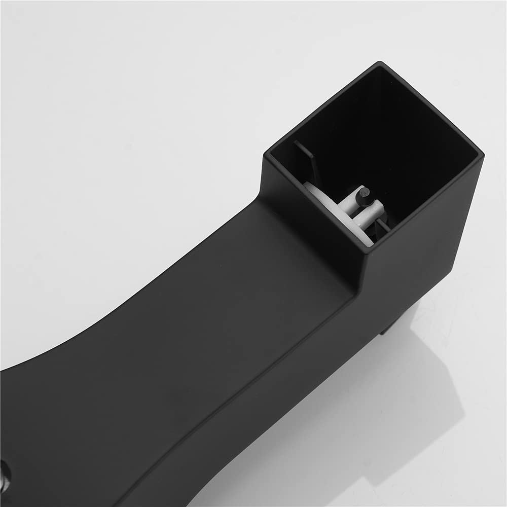 Bathtub Faucet Tub Spout Shower System Faucet Set Replacement Part Bathroom Extra Long Bath Tub Water Outlet Spout Square Slip-On Diverter for 1/2 inch Copper Tube Matte Black