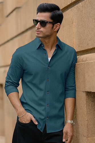 Image of Popcorn Textured Shirts for Men Morpich L