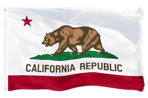 California Flag 3x5 Outdoor Double Sided Heavy Duty Durable 3 Ply California State Flags Banner with 2 Grommets
