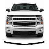 OMAC Front Bug Shield Hood Deflector Guard fits Chevrolet Silverado 1500 2014-2015 Black Smoke Stick Install