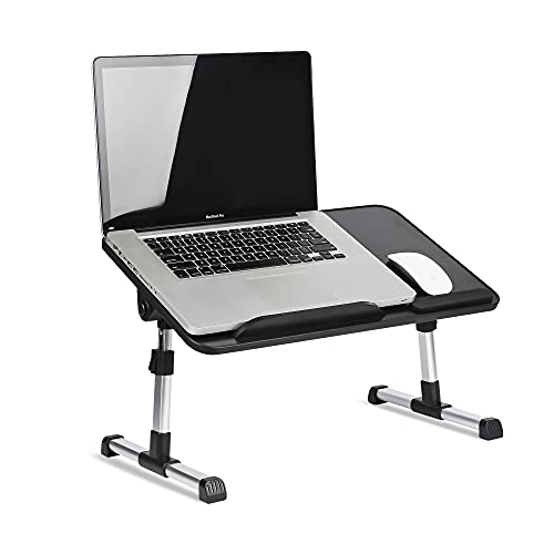 Lap Desk Laptop Bed Tray Table， Adjustable Laptop Bed Stand，Foldable Sofa Breakfast Tray, Notebook Computer Stand for Reading and Writing – Black