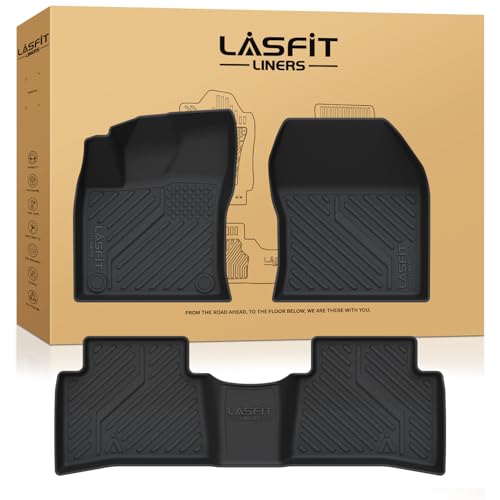 Image of LASFIT Floor Mats for Toyota Prius 2016-2022 & Prius Prime 2017-2022, All Weather TPE Custom Fit Easy Clean Durable No-Curling Floor Liners for Prius 2016 2017 2018 2019 2020 2021 2022 Car Mats