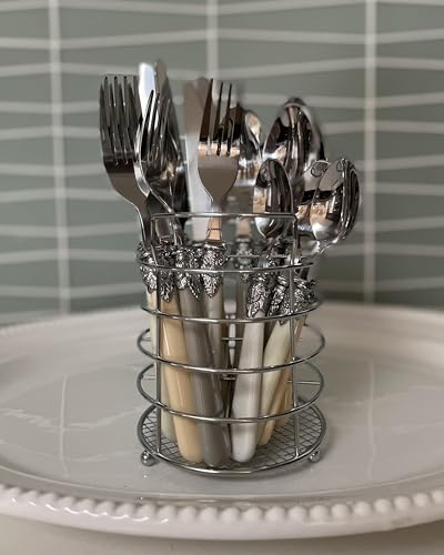 Image of Gypsy Color Baroque Bone Mix & Match Stainless Steel Flatware Collection, Set of 16