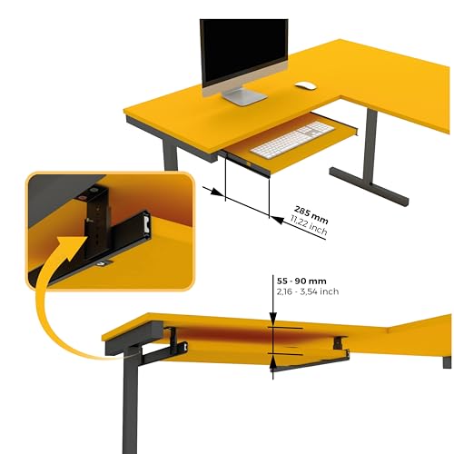 Emuca - Schubladenausführunggarnitur mit Kugellager und Höhenregulierbar
