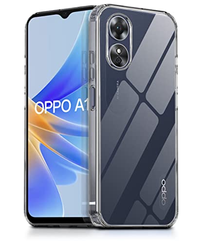 Image of WOW IMAGINE Crystal Clear Transparent Back Case Cover for Oppo A17 | Full Device & Camera Protection Shockproof TPU | Flexible Silicone Back Cover Case - Transparent