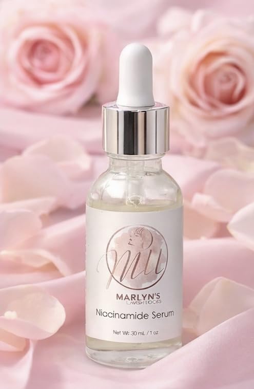 Marlyn's Lavish Looks Niacinamide Serum for Face, Boosts Radiance and Smooths Skin, 1 Fl Oz