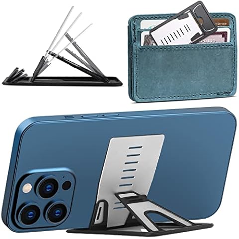 Mobile Phone Stand for Desk, Desktop Cell Phone Holder, Ultra-Thin Portable Travel Phone Kickstand Adjustable Angle Folding Phone Holder for iPhone 14 13 Pro Max Galaxy S22 S21 Oneplus 10T 10Pro Cover