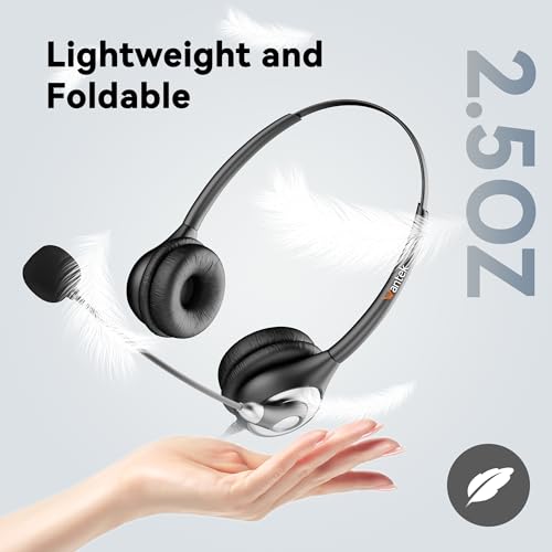 Wantek Headset with Microphone for PC, USB Wired Headphones - USB-C Over-Ear 3.5mm Headsets with Noise-Cancelling Microphone for Laptop - Computer Headphones with Mic in-line Control for Home