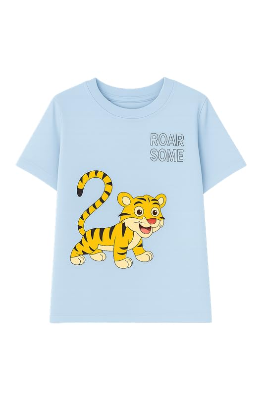Image of Trendy Printed Cotton Blend Half Sleeve T-Shirt for Boys - Pack of 2