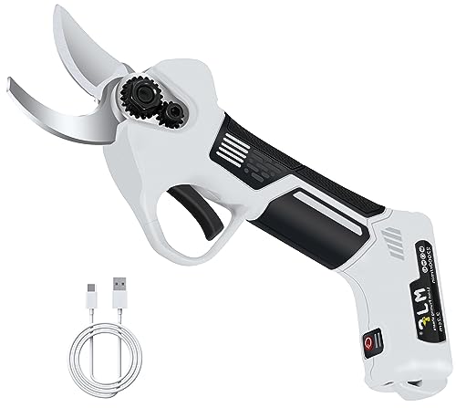 MJF Electric Pruning Shears, Powered by built-in 4000mAh Battery with Type C Charging Port, Super Lightweight, 40mm (1.6inch) Cutting Diameter, Cordless Electric Pruning