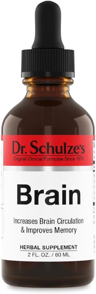Dr. Schulze's Brain Formula 2 oz. - Vegan and Wild-Harvested | Stimulates Circulation and and Improved Mental Focus